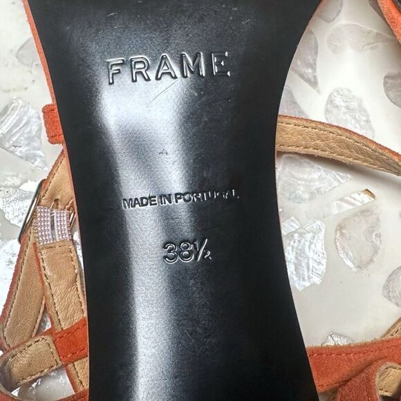 FRAME Denim $398 Le Braxton Strapy Suede Sandal NWT - Picture 14 of 14